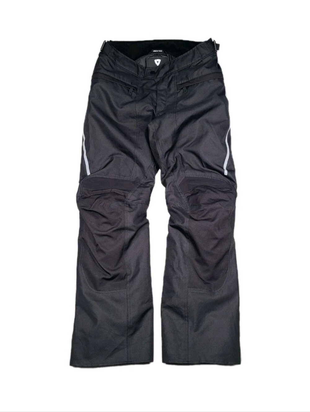 Rev'it Men's Factor 4 Black Textile Motorcycle Waterproof Trousers Large Short
